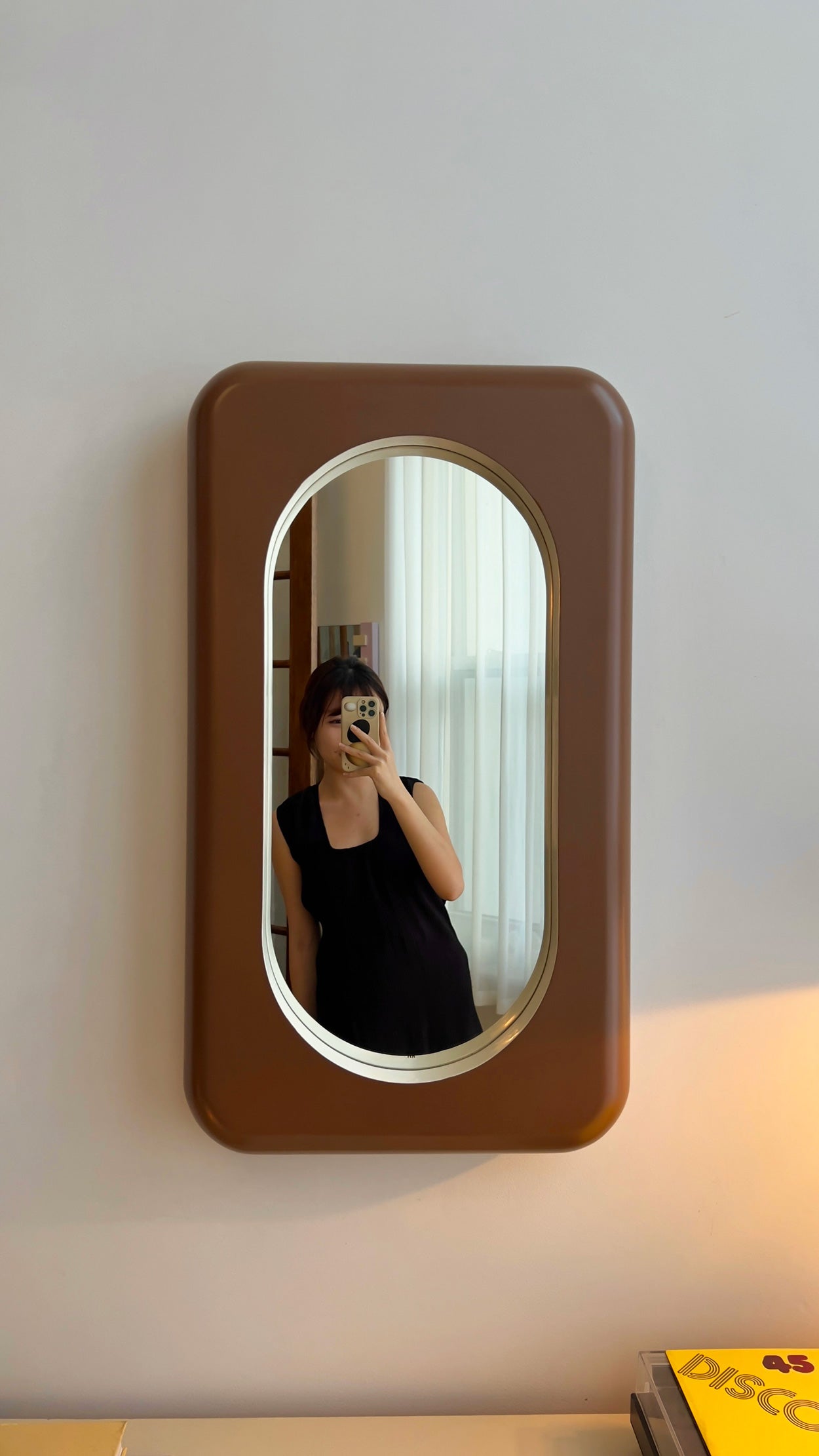 Bezel - Chocolate & Pearl – ready to hang