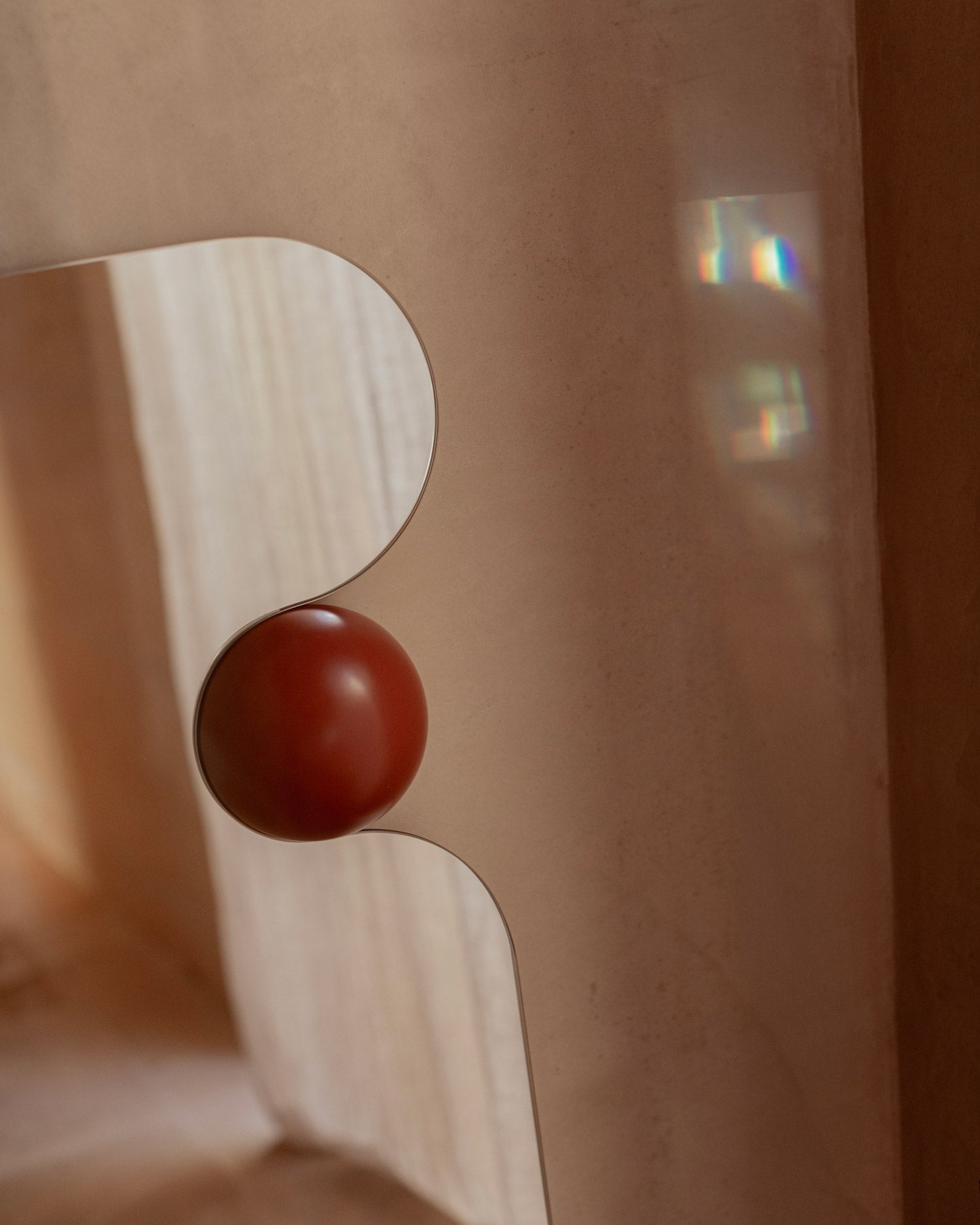 Big Squeeze Mirror Clay | Sculptural Wall Mirror | RTH