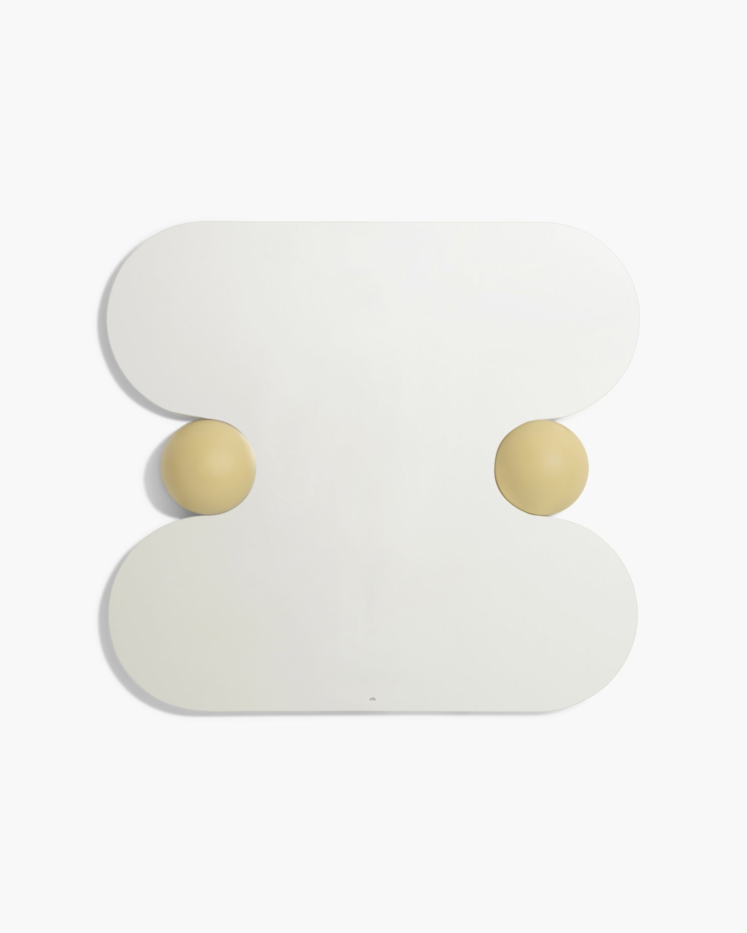 Squeeze sculptural wall mirror in Sand by RTH