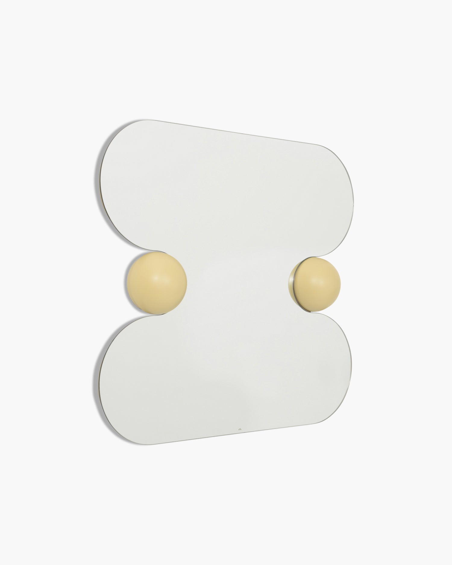 Squeeze sculptural wall mirror in Sand by RTH