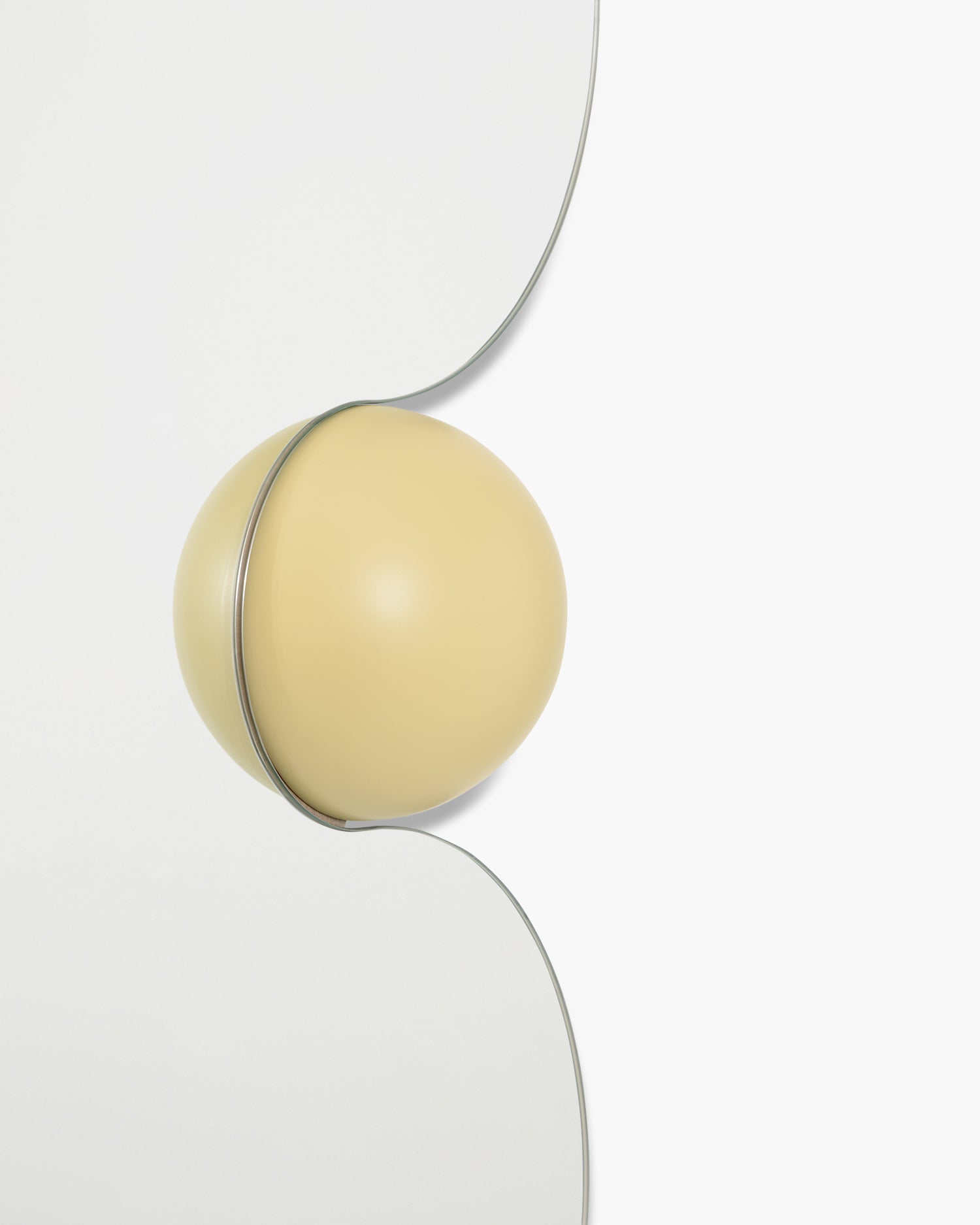 Squeeze sculptural wall mirror in Sand by RTH